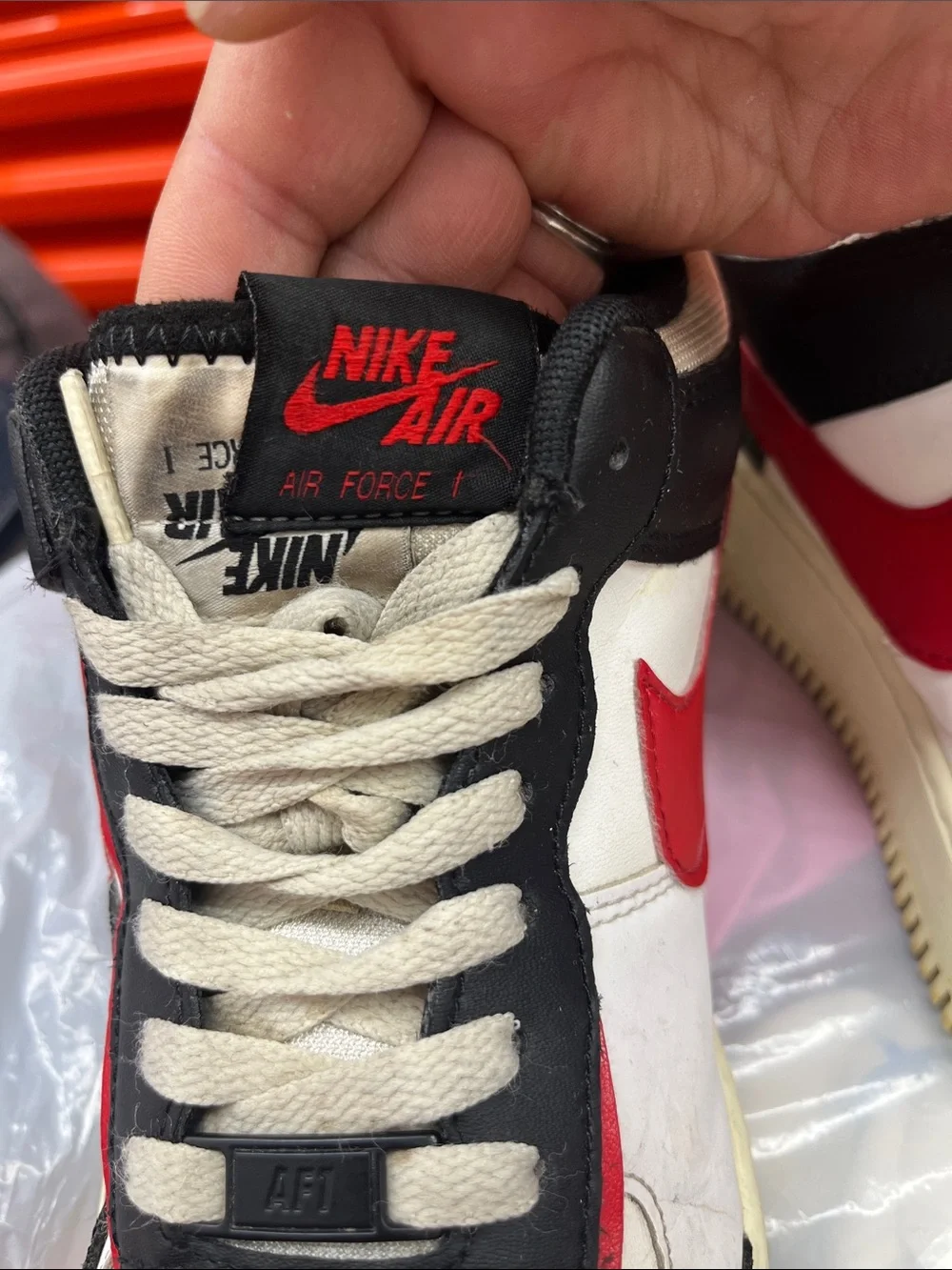 Nike Men’s Air Force 1 Low White Black Red